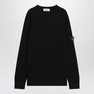 스톤아일랜드 블랙 리브 울 스웨터 S155100053S00C2 V0029