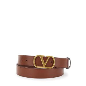 VALENTINO GARAVANI BELT H 30  VLOGO SIGNATURE  BOX CALF SANTIQUE BRASS LOGO 7W2T0SM3IYRWU2
