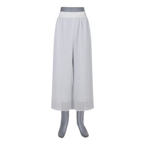 여자 데일리 쉬폰 일자핏 8부 밴딩 바지 BEW-PTS-Q016-화이트