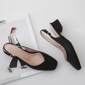 갓슈 비키브이 3cm 로우힐 슬링백 빅사이즈