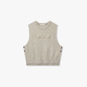 [지컷]부클 레터링 니트 베스트 7255350103