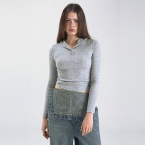 [후아유]여성 Hooded Line T-shirt WHLAF3731F