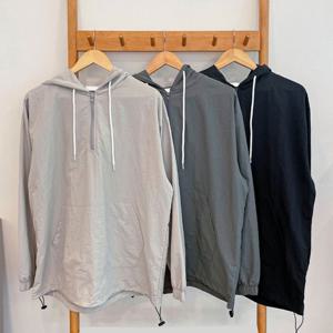 남자 루키 반집업 후드 바스락 티셔츠 5C-TSA-Q087-그레이