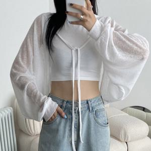 나야홍 / 빅사이즈 507 분위기무지스판볼레로 DGBU889