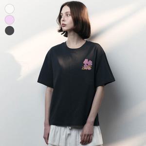 [게스(진)]여성 플라워 프린트 오버핏 반팔 티셔츠 OP2K5418