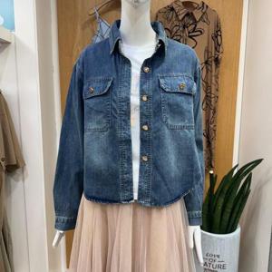 클리지 DP01 진청 데님 블라우스 자켓 CP6WBL06