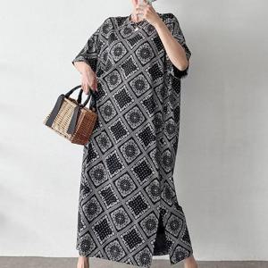 빅사이즈 507 사각페이즐리일자원피스 DNMU943