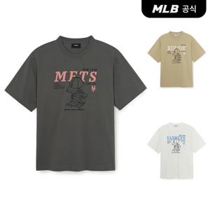 [MLB공식] 25F 라이프스타일 그래픽 오버핏 반팔 티셔츠 (3 COLOR) 3ATSN0154