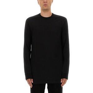 릭오웬스 블랙 롱 슬리브 크루넥 티셔츠 RU02E1266 JA09