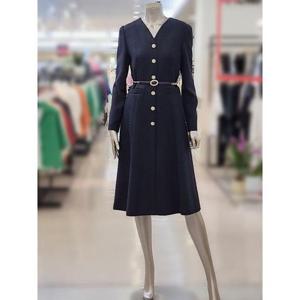 미니멈 세이브존03 미니멈 엠보싱 V넥 A라인 원피스 AGMWCAWO8160A