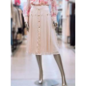 미니멈 세이브존03 미니멈 버튼장식 턱 플레어 스커트 AGMWCAWS7330A