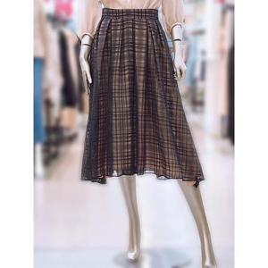 미니멈 세이브존03 미니멈 글리터 체크 언발 스커트 AGMWCAWS7340A