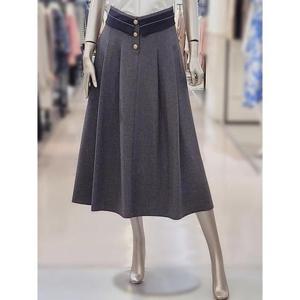 미니멈 세이브존03 미니멈 웨스트 버튼 플레어 스커트 AGMXCAWS8210A