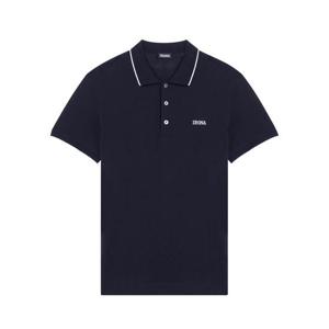 25SS 제냐 남성 스트레치 코튼 폴로 피케 반팔 티셔츠 네이비 E7358A5 B746 B09