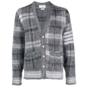 라프리마 톰브라운 펀믹스 타탄 모헤어 4바 브이넥 카디건 MKC507F Y8004 035