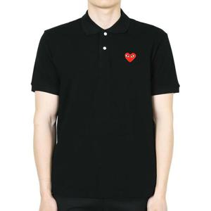 디몬트 꼼데가르송 남성 하트 로고 패치 PK 반팔(블랙) AX-T006 1