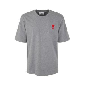 25SS 아미 남성 하트 로고 오버핏 반팔 티셔츠 그레이 UTS004 726 0501