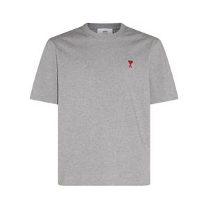 25SS 아미 남성 스몰 하트 로고 반팔 티셔츠 그레이 BFUTS005 726 055