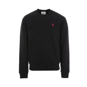 25SS 아미 남성 스몰 하트 로고 맨투맨 블랙 BFUSW001 730 001