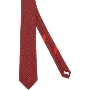 페라가모 트위스트 프린트 실크 타이 768528 350948002