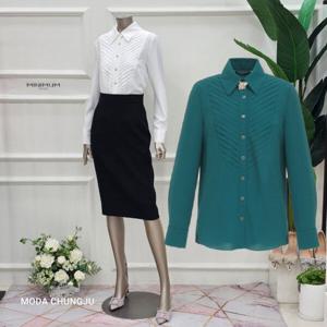 [미니멈]MD 브로치포인트 카라 블라우스 MD MXDAWB9350 M_CJ