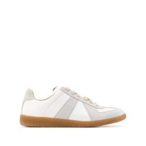 MAISON MARGIELA Maison Margiela 여성용 바이컬러 가죽 레플리카 스니커즈 S58WS0109P1895T1016