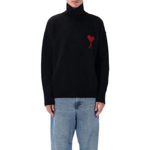 아미 터틀넥 25AUKS839018 009 BLACK RED