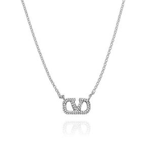 [발렌티노] 여성 가라바니 V로고 크리스탈 목걸이(R1)(5W2J0Q37 YCW 68S)