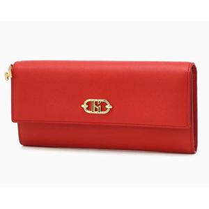 [헤지스ACC] 레드 로고장식 소가죽 장지갑 HIWA5F141R2