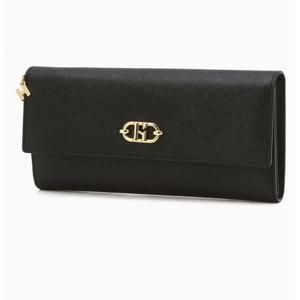 [헤지스ACC] 블랙 로고장식 소가죽 장지갑 HIWA5F140BK