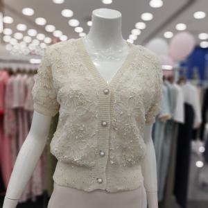 [아니베에프]A55KCD400 플라워레이스 장식 가디건