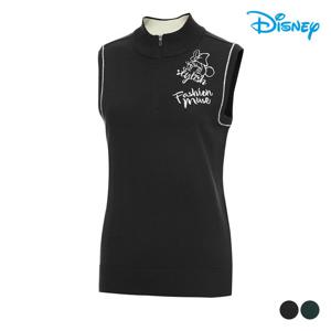 [디즈니골프]여성 반집업 니트 베스트 (DN3LKV001-BK)_US