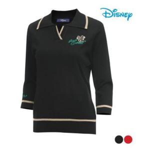 [디즈니골프]여성 7부 소매 니트 (DN3LKT005-BK)_US