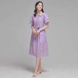 [포커스][VIP전용] 더블 슬리브 펀칭 코튼 원피스 PBINF5M1OP3231