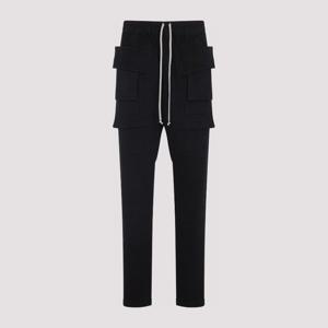 다크쉐도우바이릭오웬스 블랙 코튼 슬림 핏 캐주얼 팬츠 DU02E7