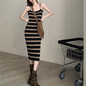 [모노무드]모노무드 F007274 F007274_골지원피스 끈나시 니트 롱