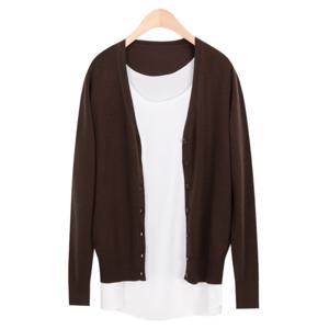 [샵앤]여성 간절기 데일리 기본 무지 가디건 JG-WCD-0747-브라운