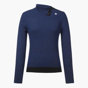 M 데상트골프웨어 GQC DP32WFKP99-GBLG 여성 변형 카라 포인트 긴팔 니트 / Green Blue