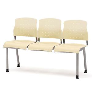 레인보우연결의자(3인석)-아이보리 의자 사무용의자 장의자 로비의자 연결의자 대기의자