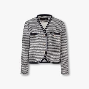 [지컷]팝콘 스트라이프 트위드 자켓 7215210303