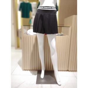 [파리게이츠]521E3PC205_BK-여성 허리 자카드 밴드 플리츠 스커트-(25년가을)