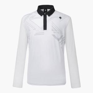 데상트골프티셔츠 GQC DP32MFTL71-BWTG 남성 냉감 소매 긴팔 티셔츠 / Bright White