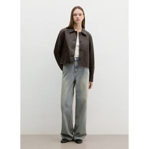 [시스티나]크롭 레더 아웃 포켓 자켓 //AWWJKP11090