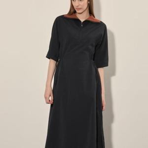 올리비아로렌 H 배색 니트카라 원피스 VVCOA4F7381