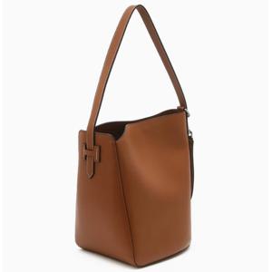 [헤지스ACC] 엣지백 브라운 단색 소가죽 크로스백 HIBA5F317W2