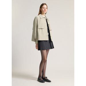 [시스티나]플랩 더블  숏 트렌치 코트 AWWBYO11010