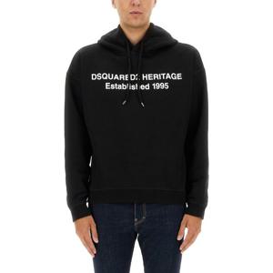 디스퀘어드2 로고 드로우스트링 리브 커프 후드티 S74GU0897 S2