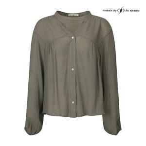 나인식스뉴욕  차이나넥 쓰리 버튼 블라우스 (NP8SH009M0)