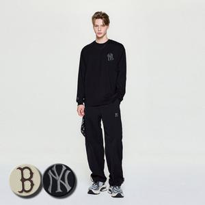 MLB 공용 바시티 컬시브 커브드 와이드 팬츠 (3AWPV0354)