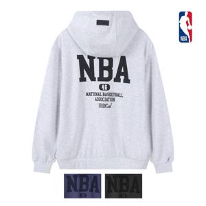 [엔비에이]남녀공용 간절기 ESSENTIAL 백로고 루즈핏 후드티셔츠 N253TH011P